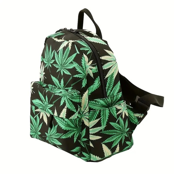 NWT Allover Mary Jane Leaf Patter Mini Bookbag Purse - Picture 6 of 8